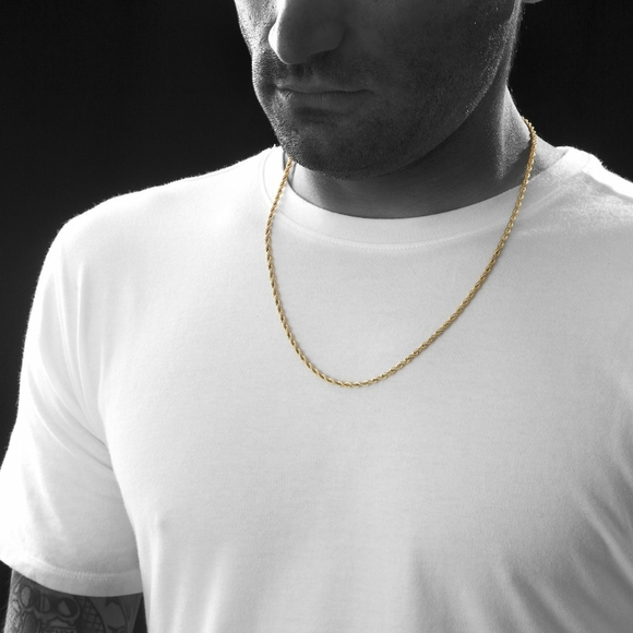 3MM GOLD ROPE CHAIN - Picture 3 of 4